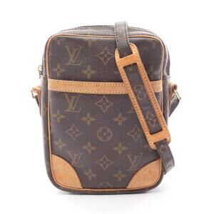 Louis Vuitton Danube Shoulder Bag Canvas Leather Monogram Brown